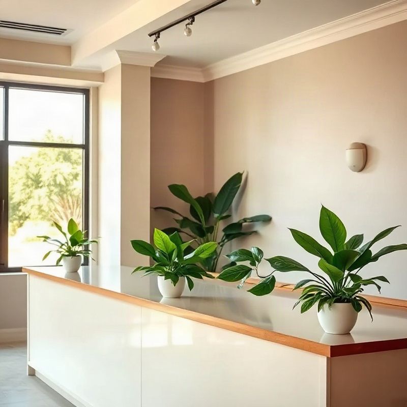 Bright reception area of the Deltahpanda office in Kisumu